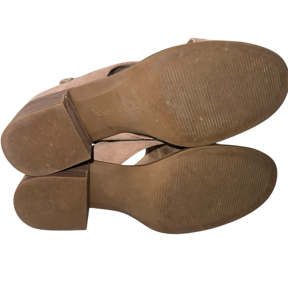 Koolaburra by UGG Kaiah Suede Block Heel Ankle Strap Sandals 8.5 Amphora - Picture 6 of 10